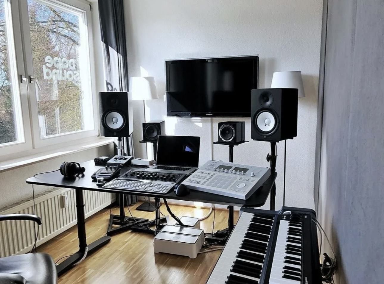 Studio acoustic panel installation